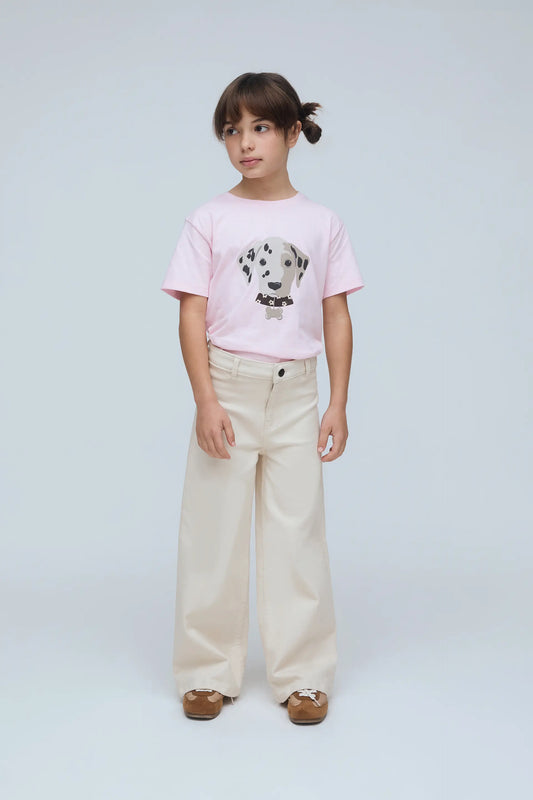 Camiseta 100% algodón con estampado de perrito dalmata