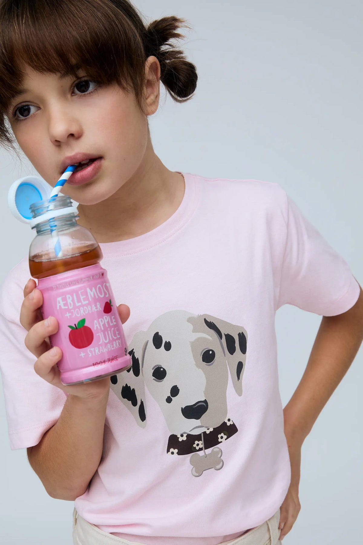 Camiseta 100% algodón con estampado de perrito dalmata