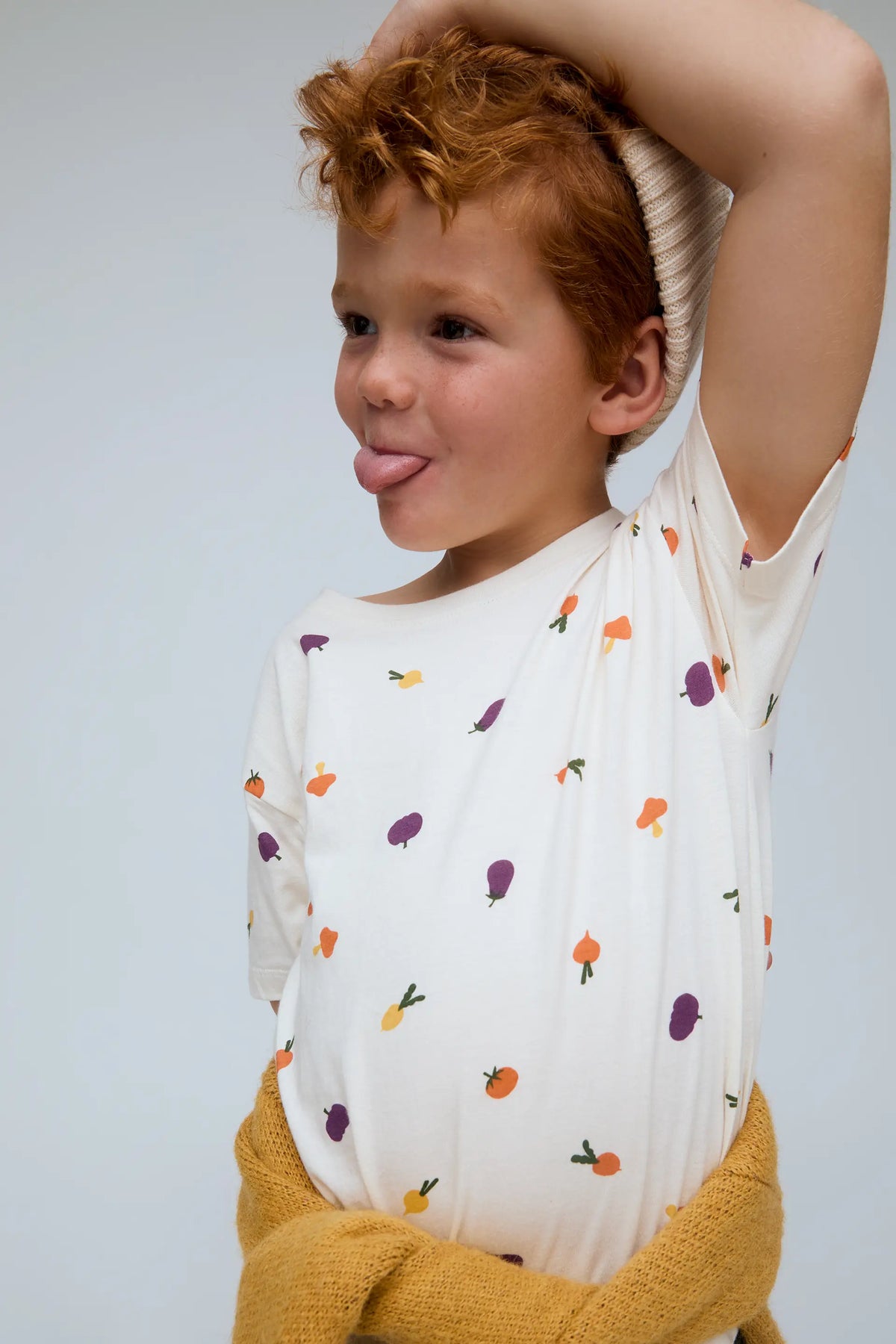 Camiseta unisex 100% algodón con estampado de Vegetales