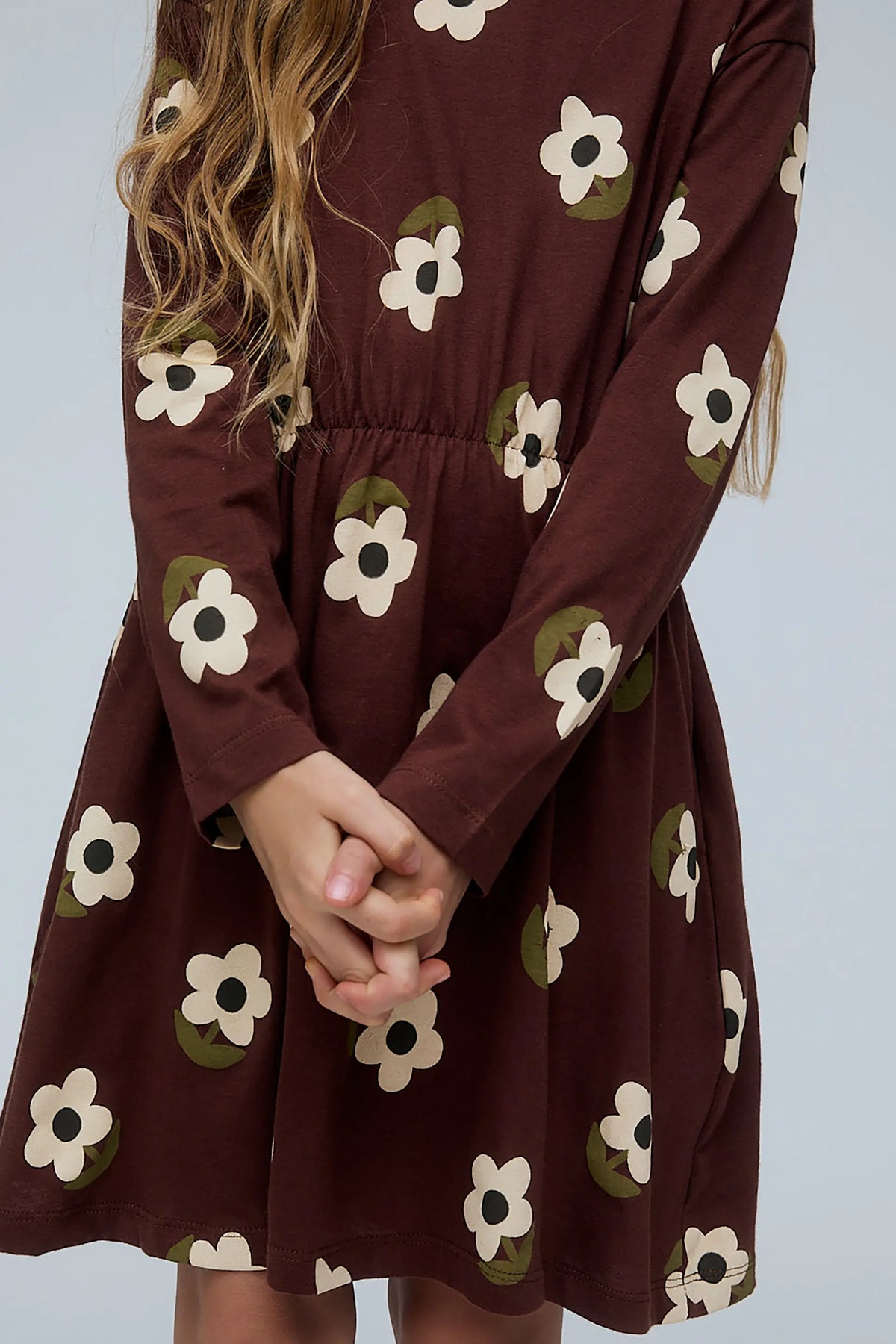 Vestido corto de niña 100% algodón jersey con estampado Santini