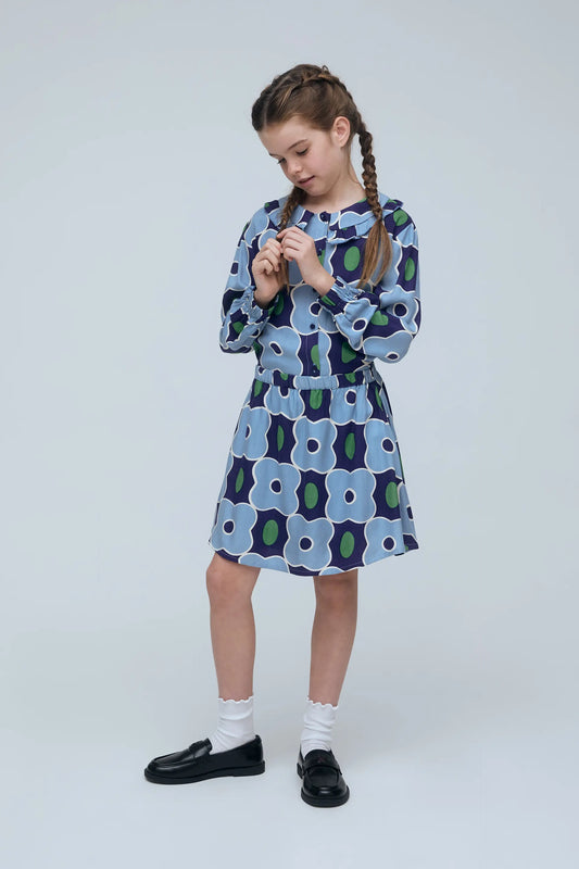 Falda corta de niña con estampado Inverness