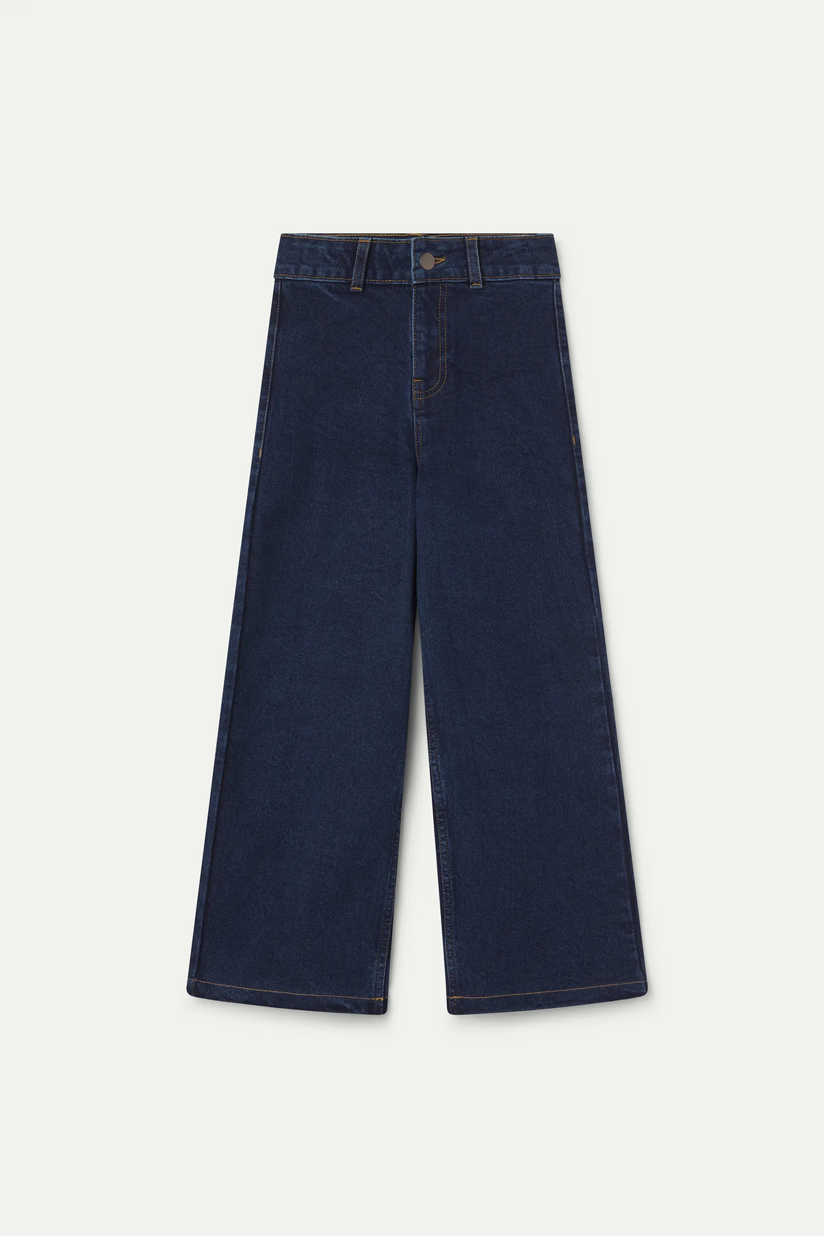 Pantalón vaquero de niña azul marino con bolsillos de corazón