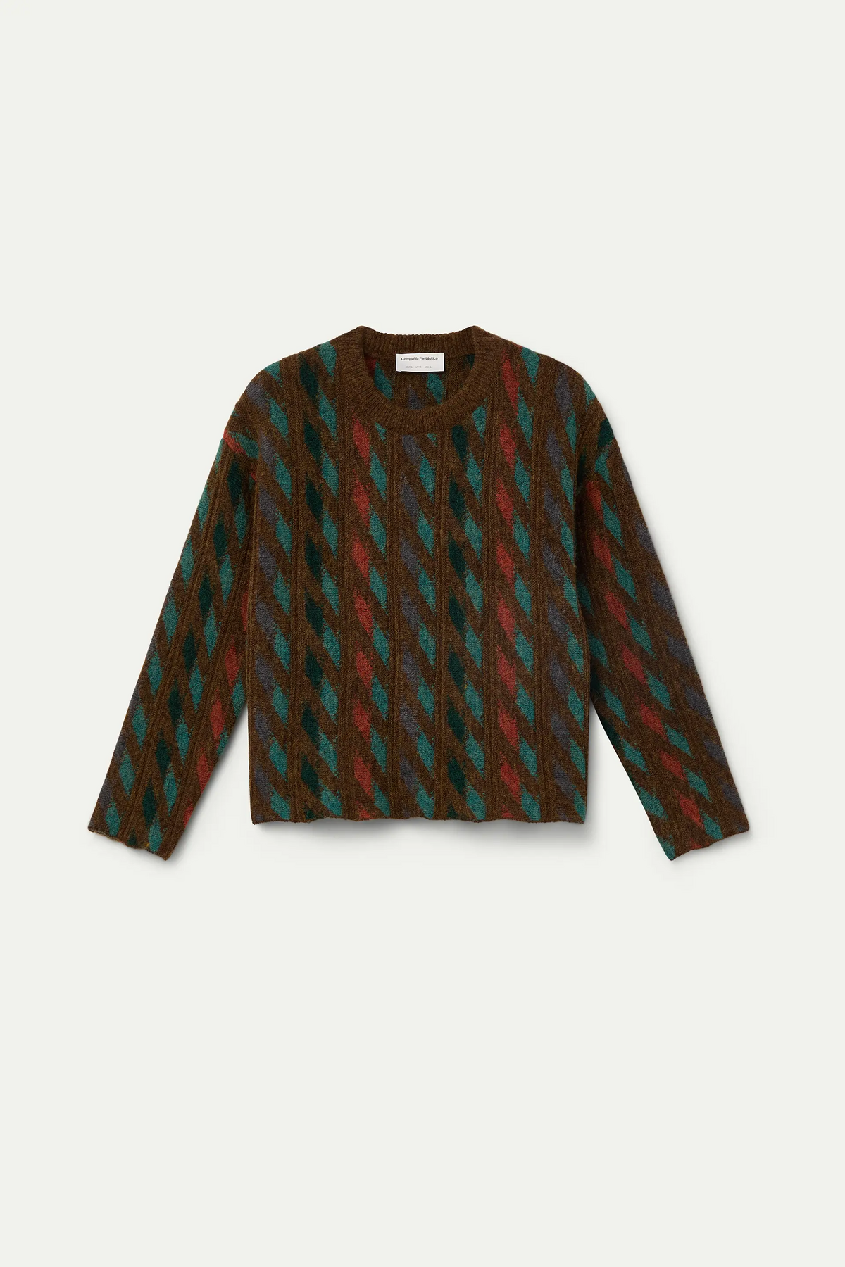 Multicolor geometric print sweater