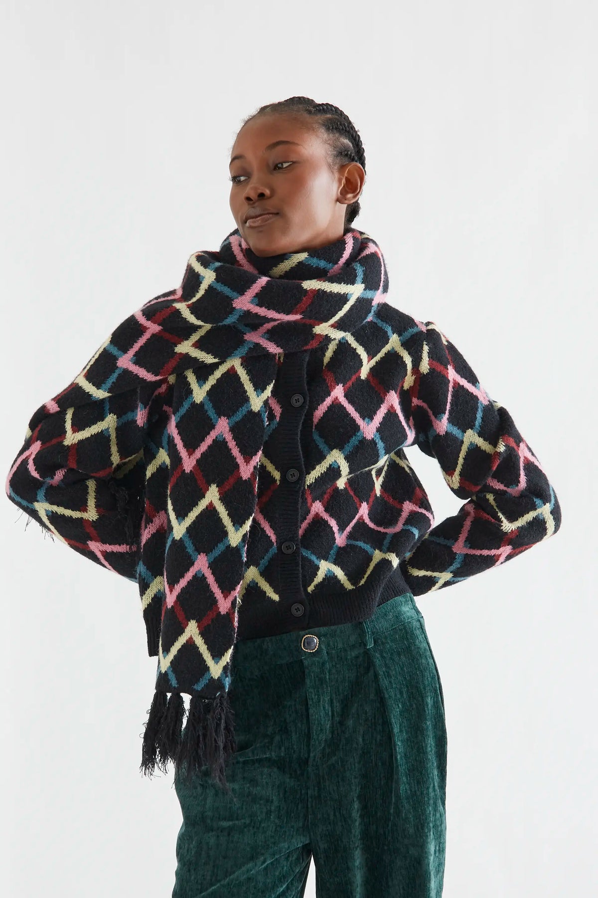 Cárdigan con estampado Skein