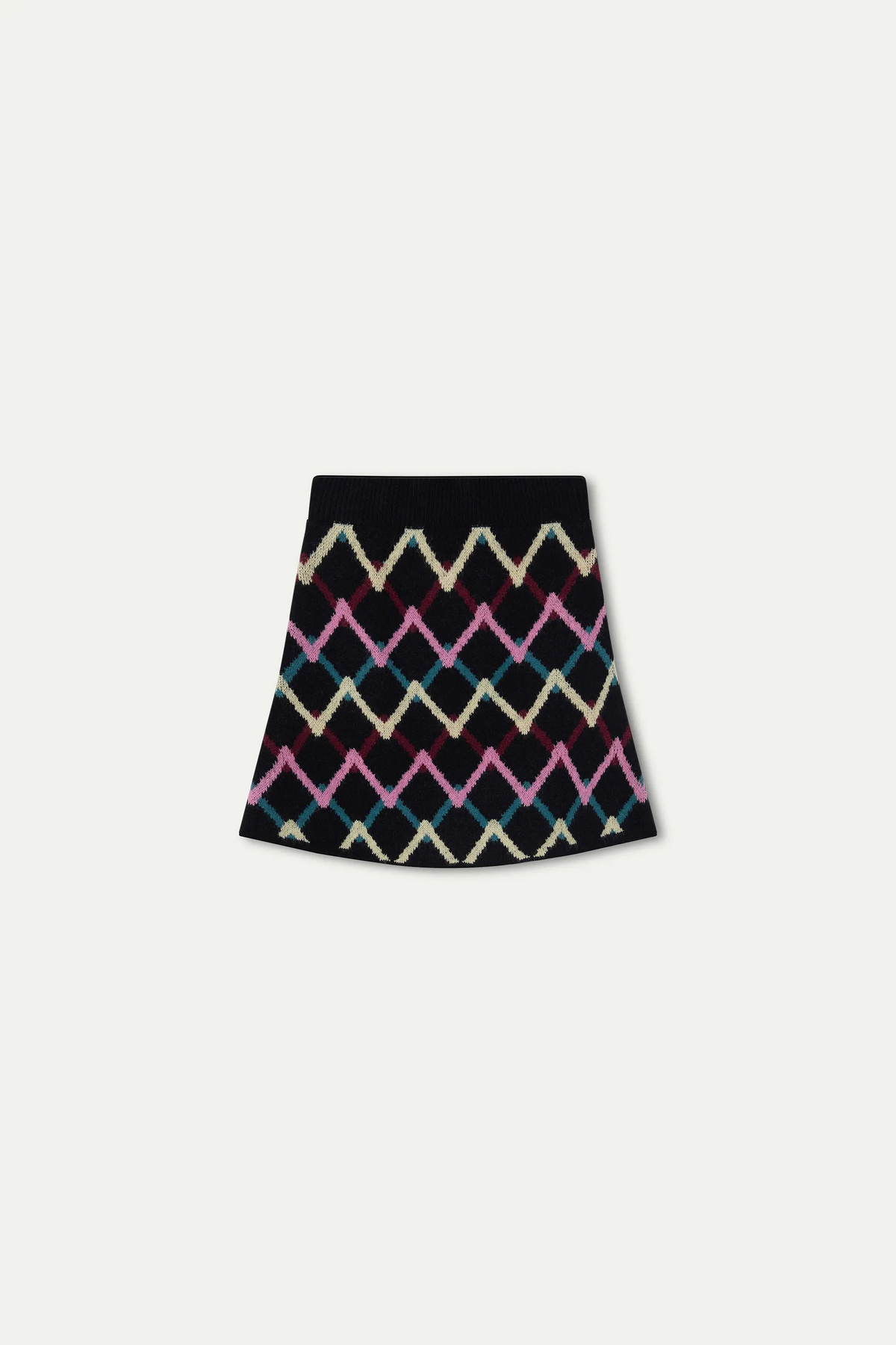 Falda corta con estampado Skein