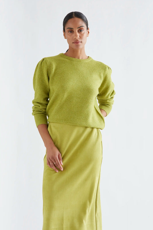 Jersey básico de punto verde