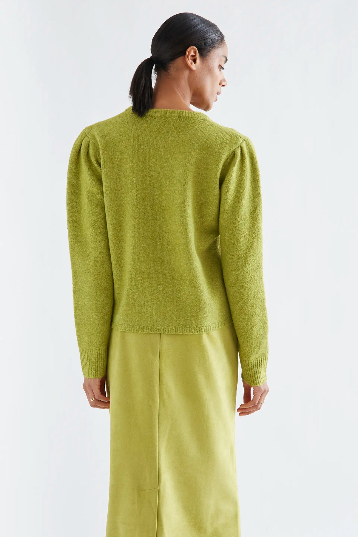 Jersey básico de punto verde