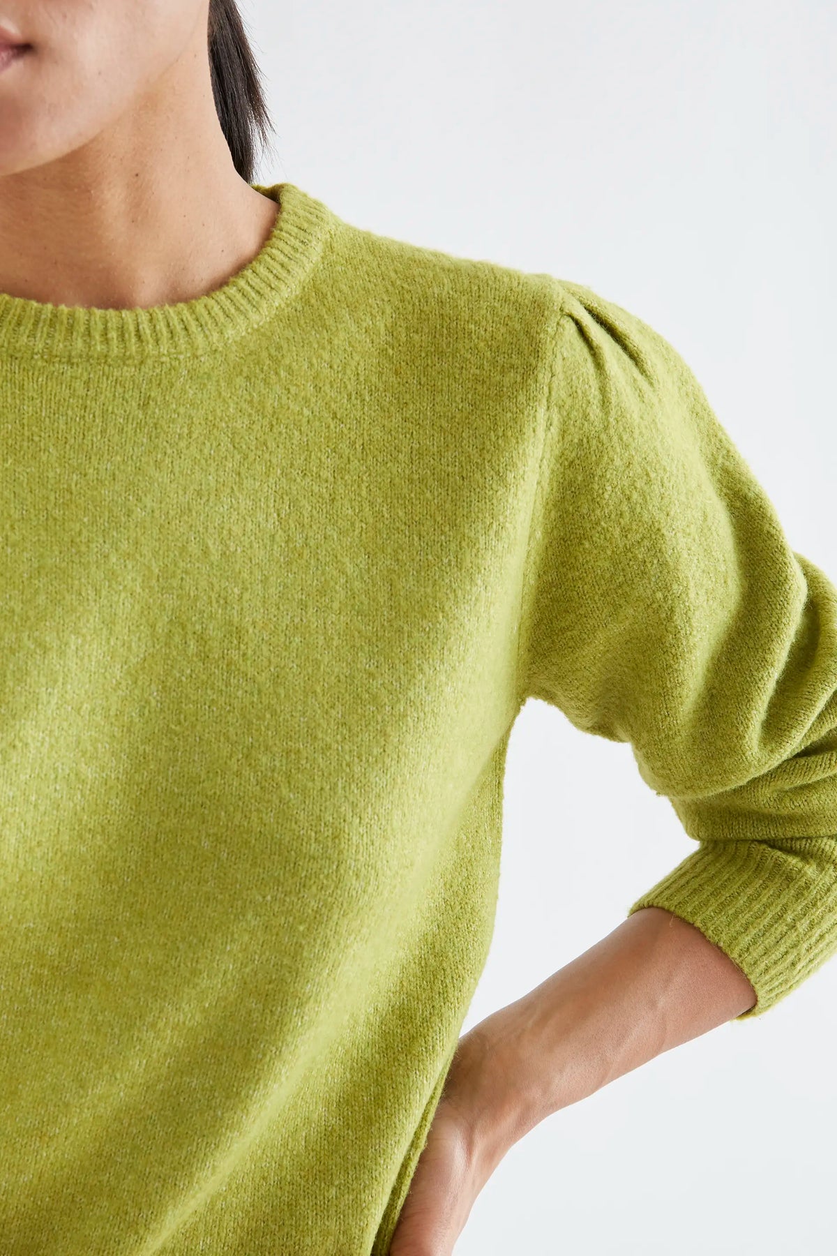 Jersey básico de punto verde