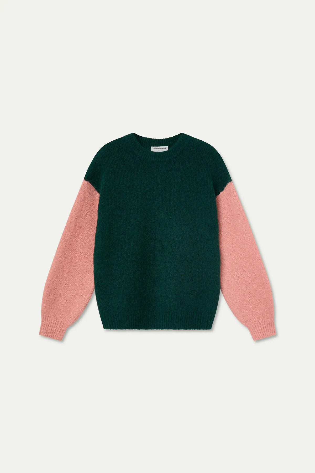 Jersey bicolor verde oscuro y coral