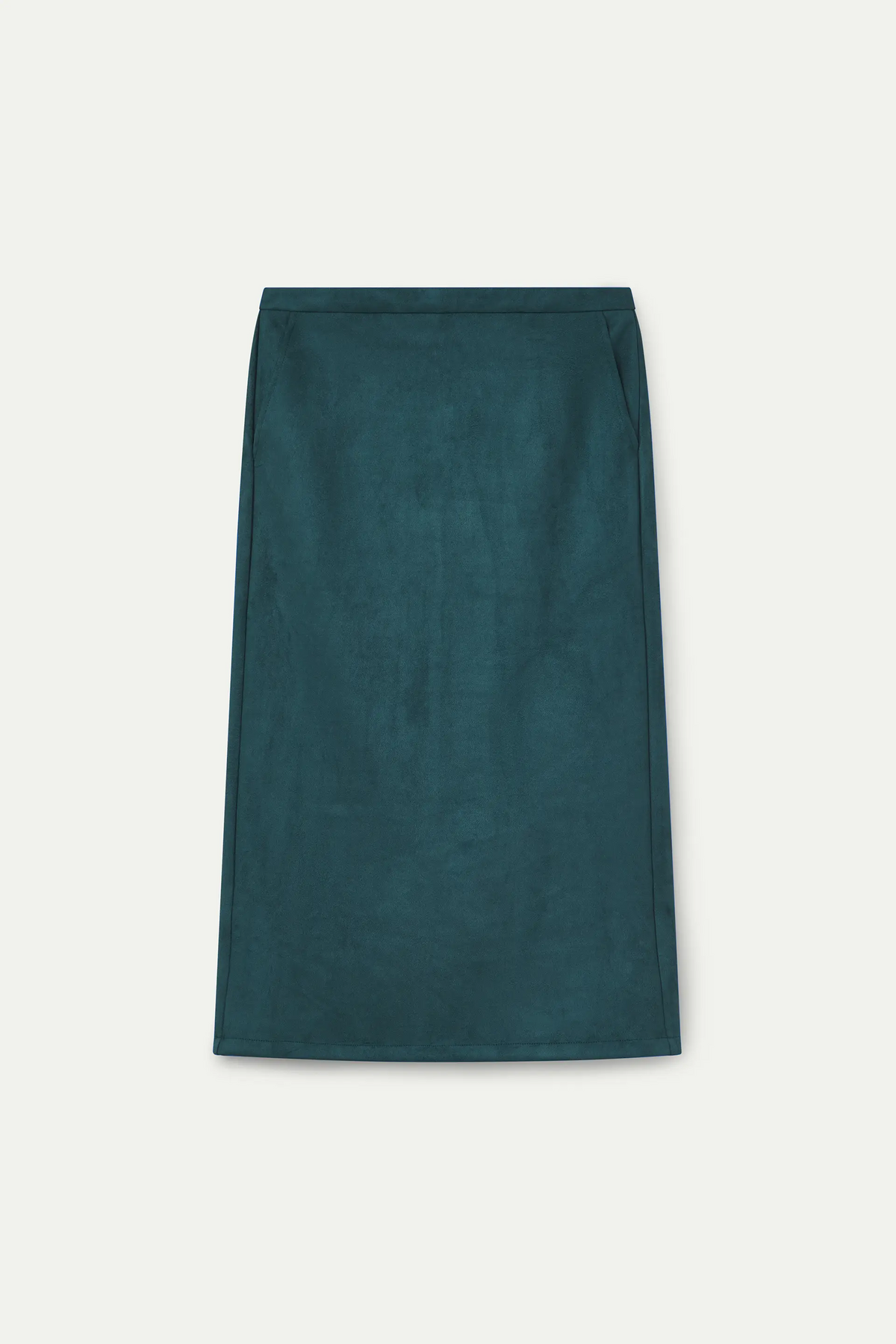 Falda midi ante verde