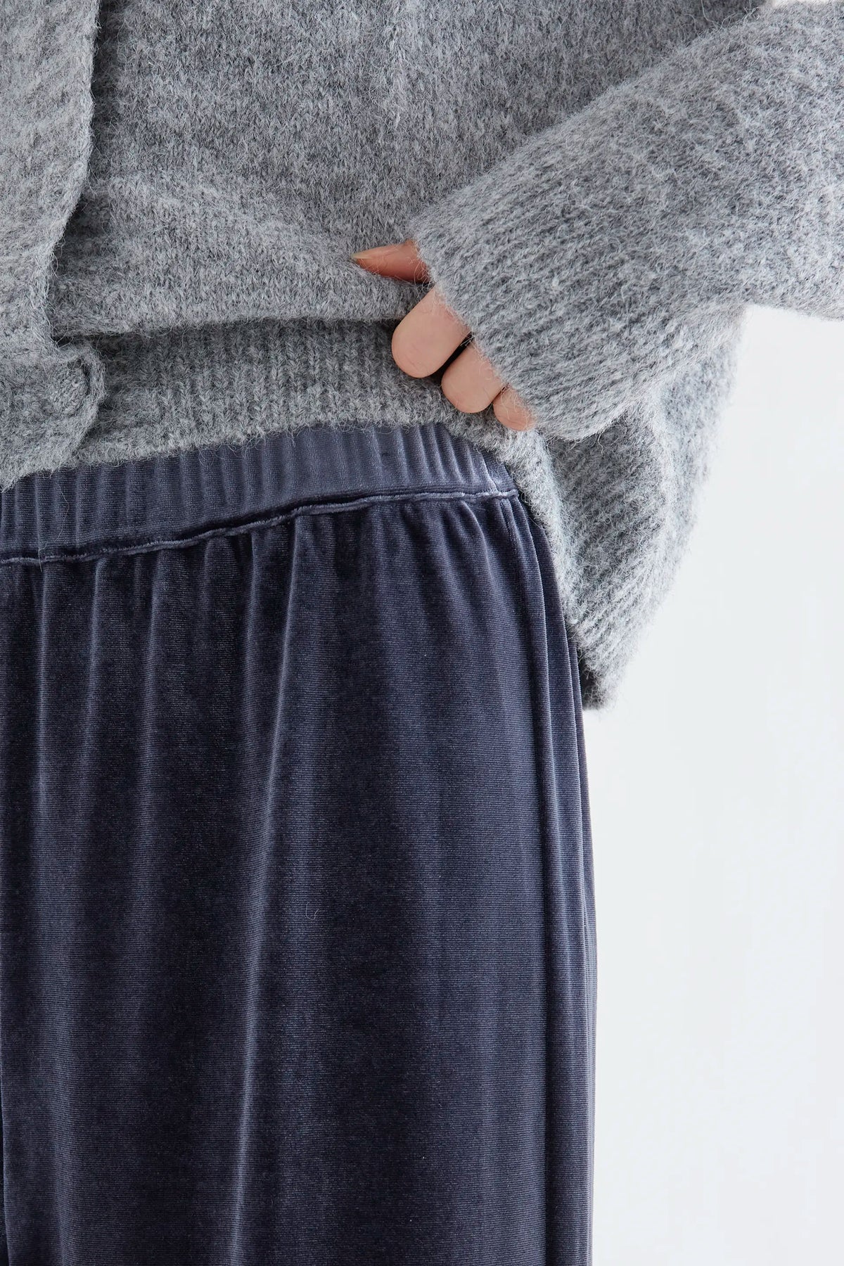 Pantalón de terciopelo azul