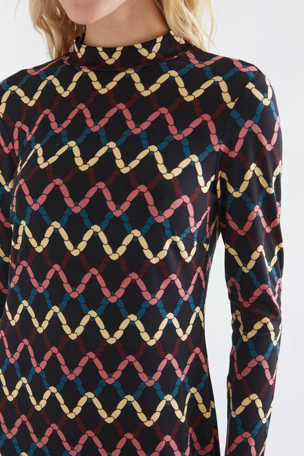 Vestido midi con estampado Skein