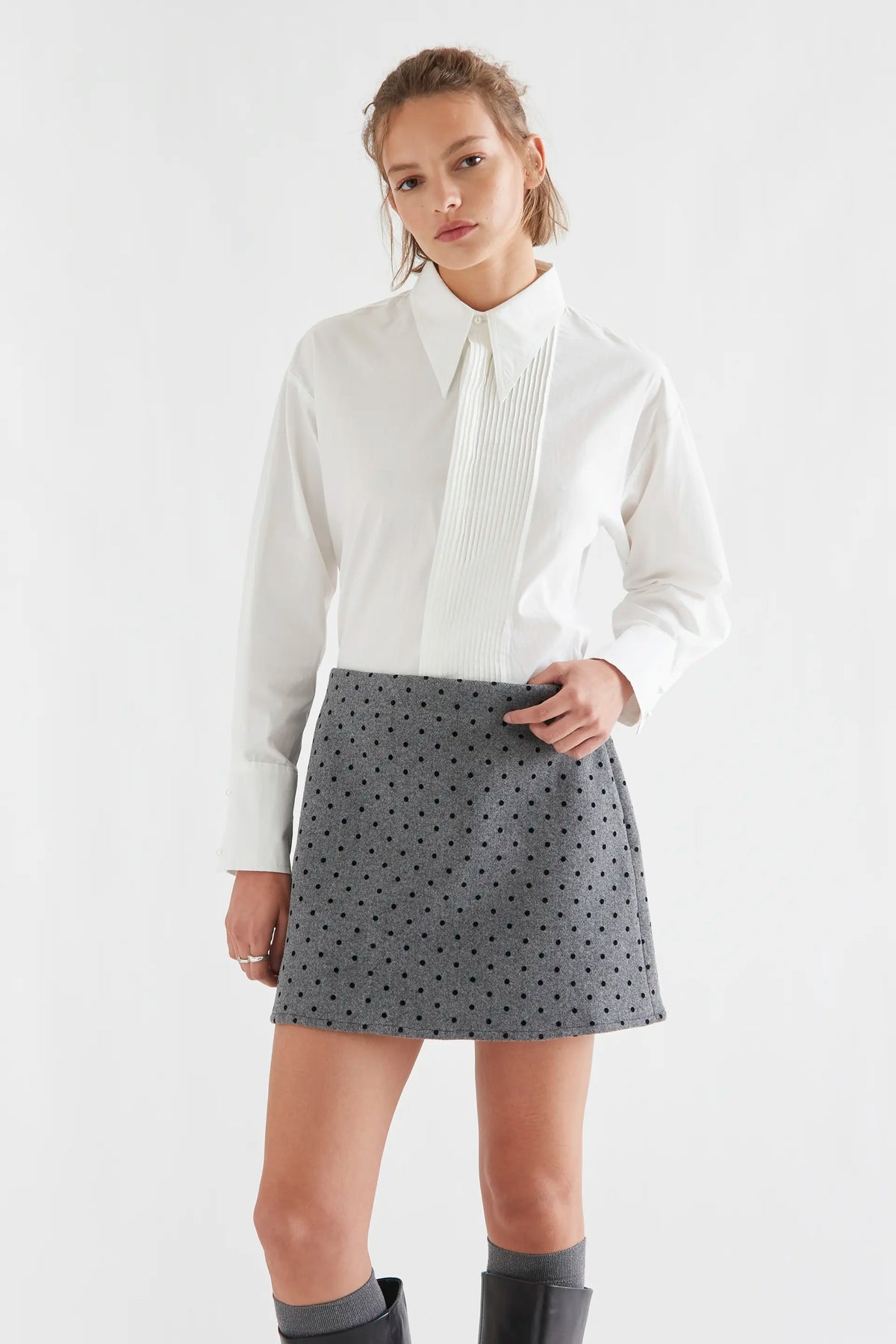 Camisa 100% algodón blanca con rayas