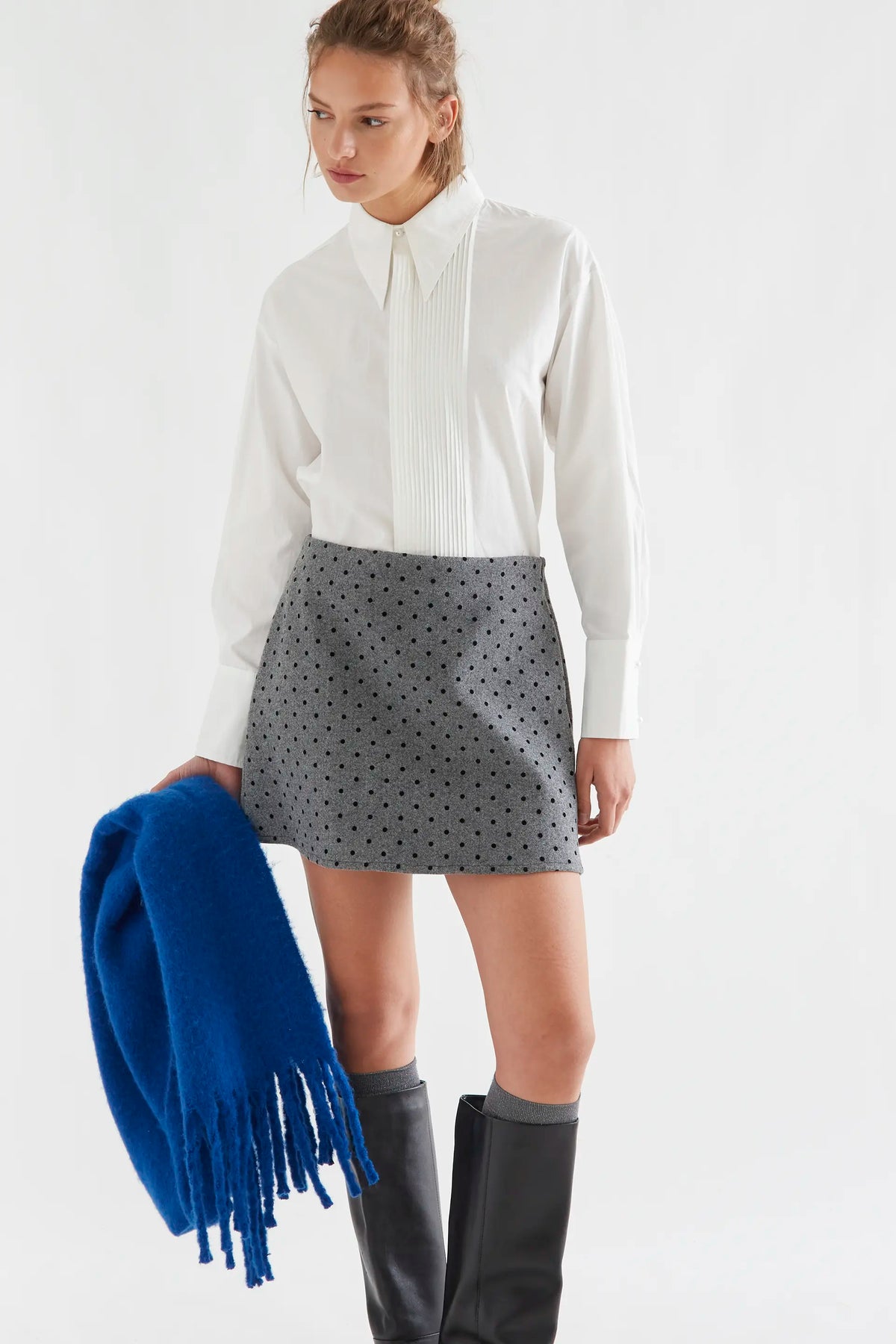 Camisa 100% algodón blanca con rayas