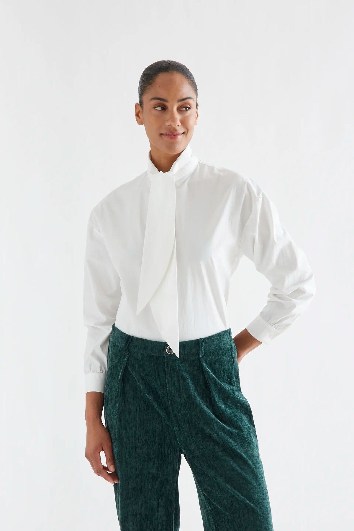 Camisa 100% algodón con maxi lazada