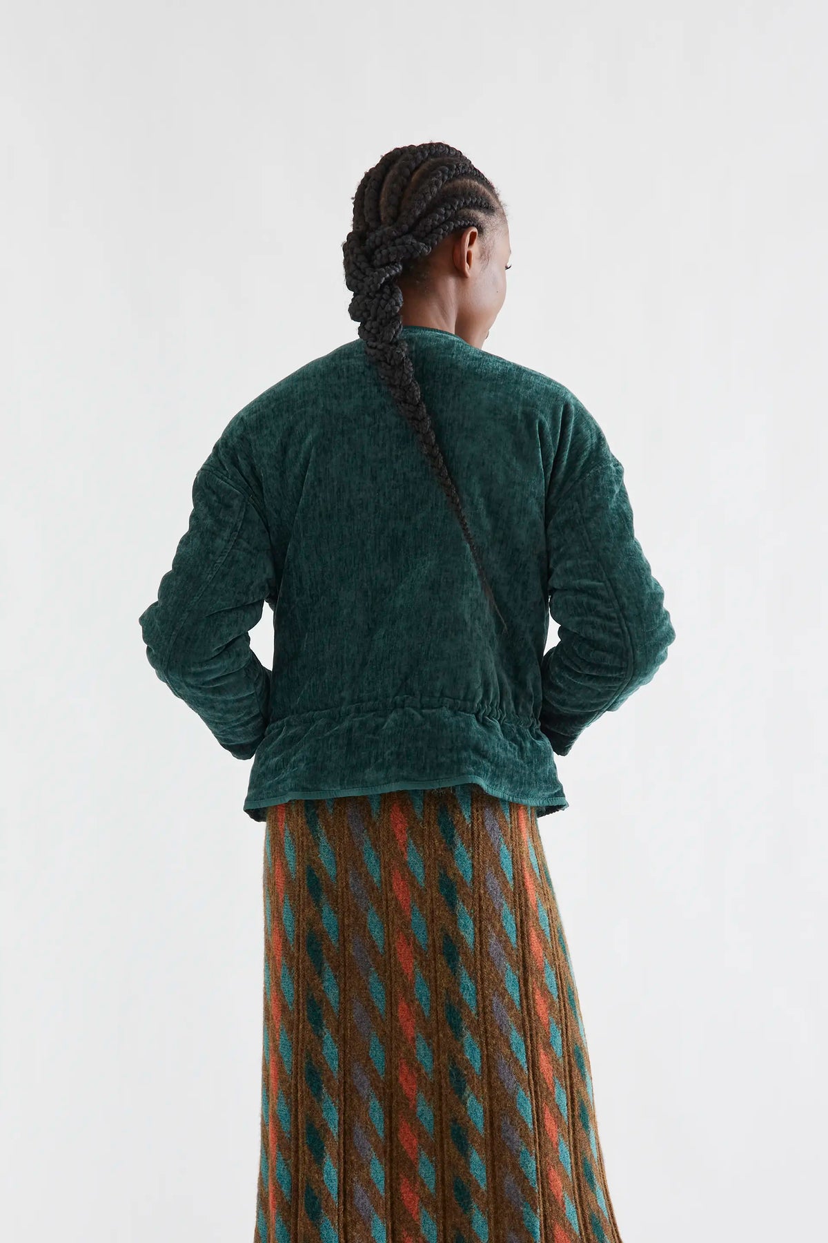 Chaqueta acolchada verde oscuro