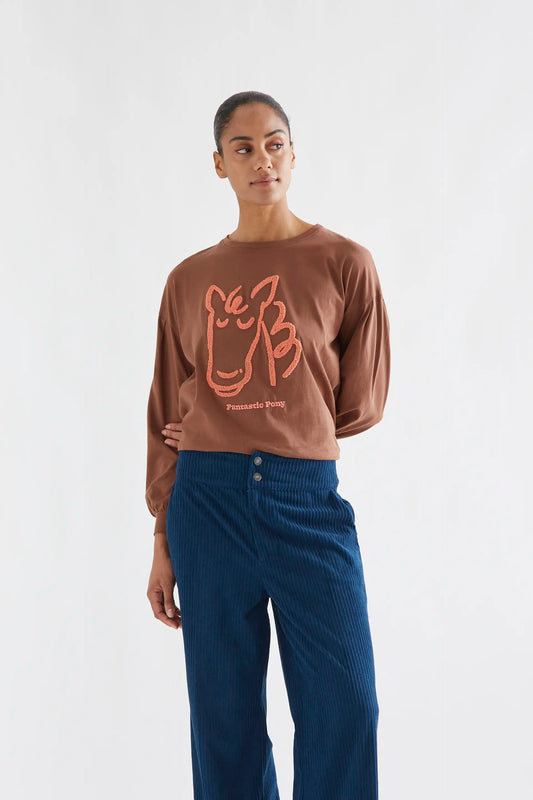 Camiseta 100% algodón con parche de "Fantastic Pony"
