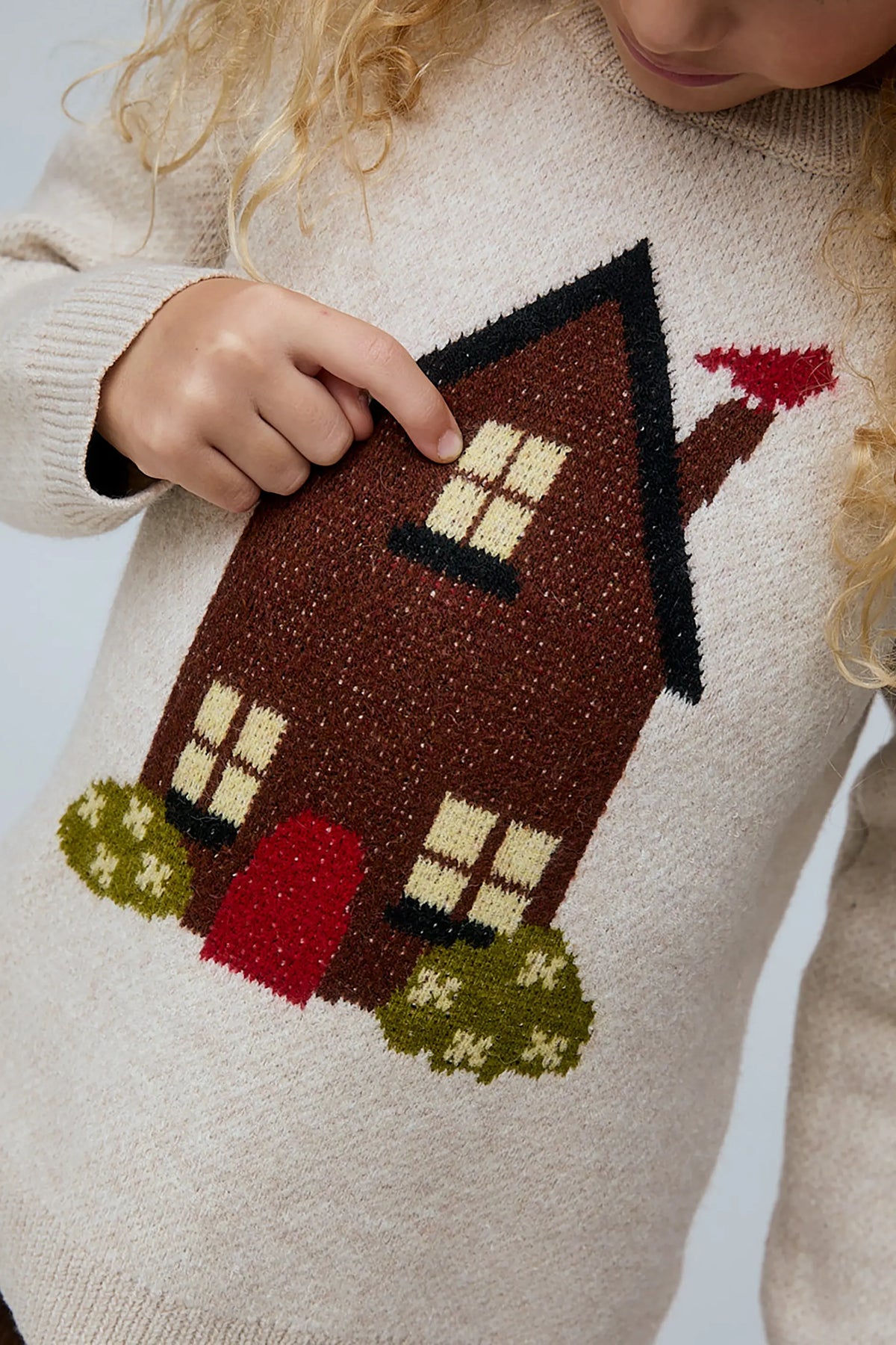 Jersey de niña con estampado Casa