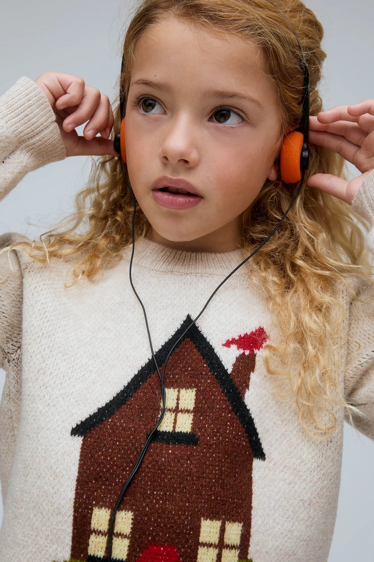 Jersey de niña con estampado Casa