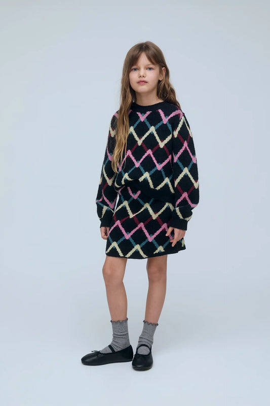 Falda de niña con estampado Skein