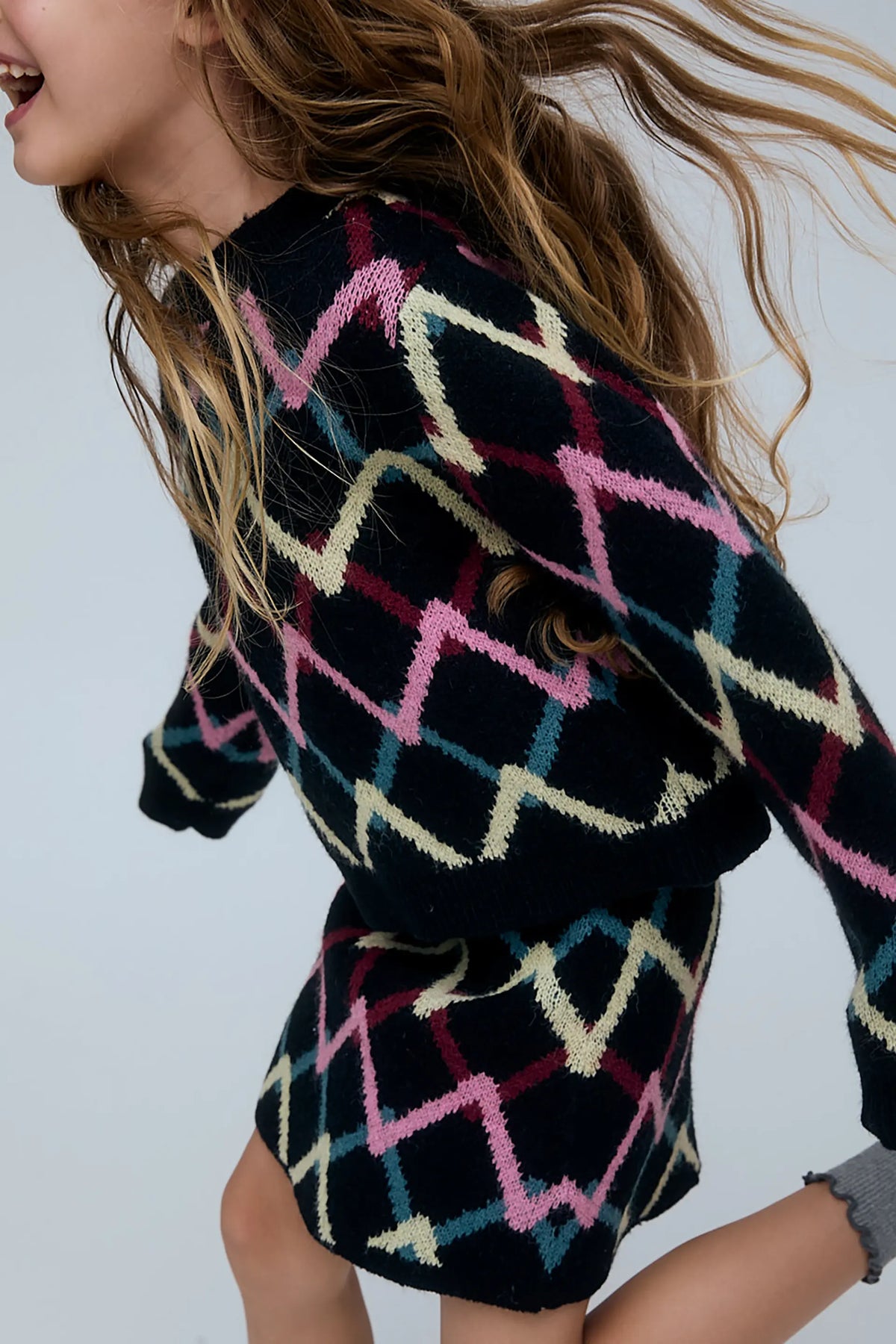 Falda de niña con estampado Skein