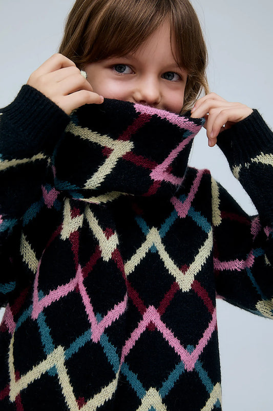 Bufanda de niña con estampado Skein
