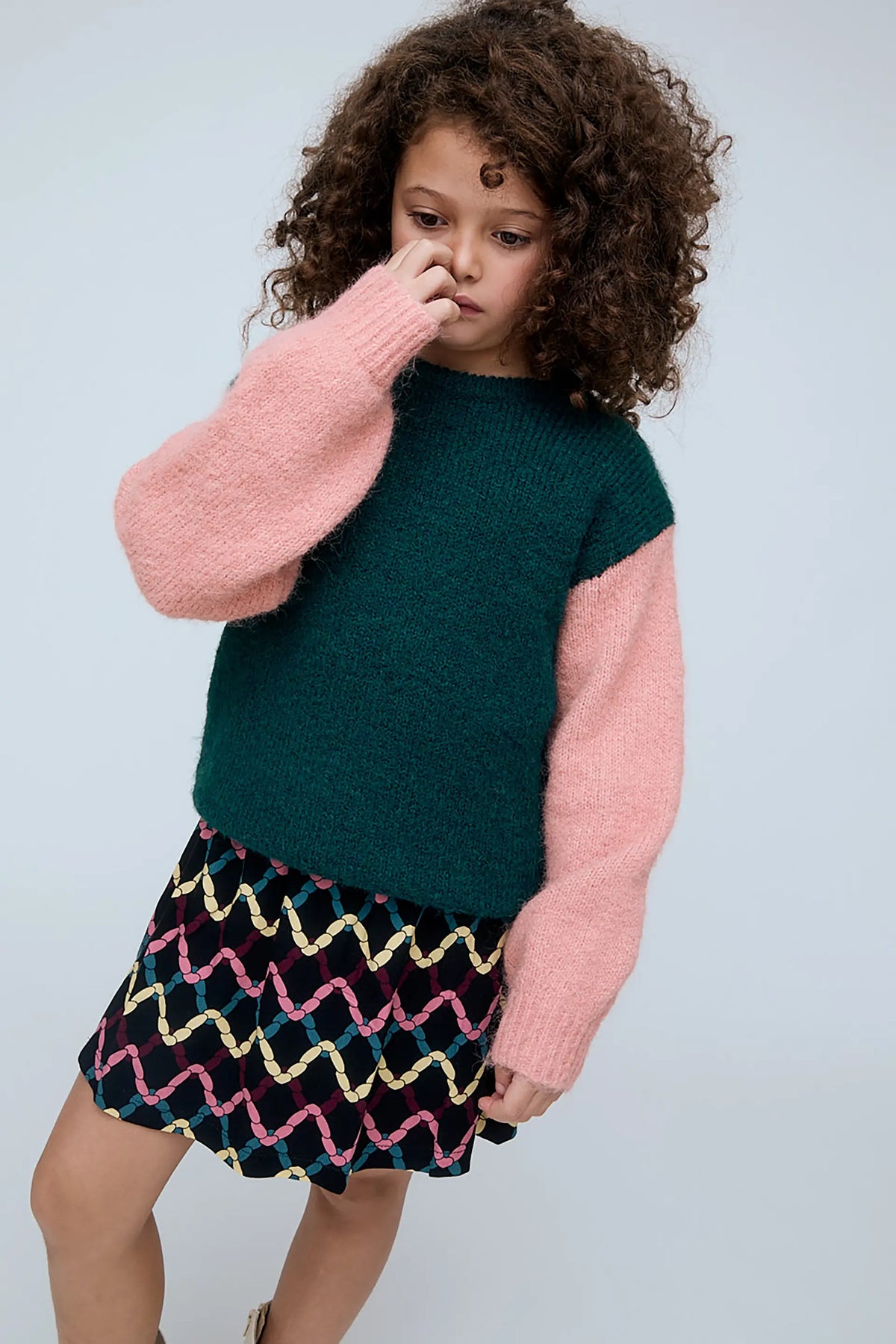 Jersey unisex bicolor verde oscuro y rosa