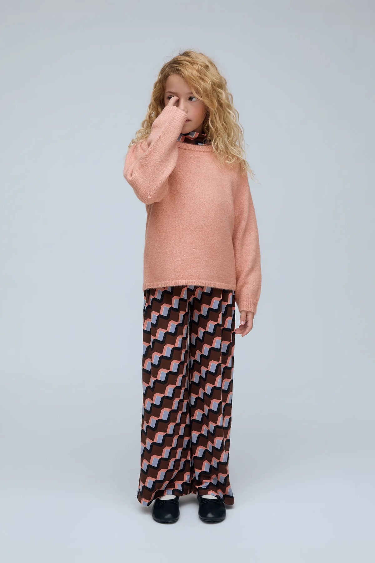 Jersey básico rosa de niña