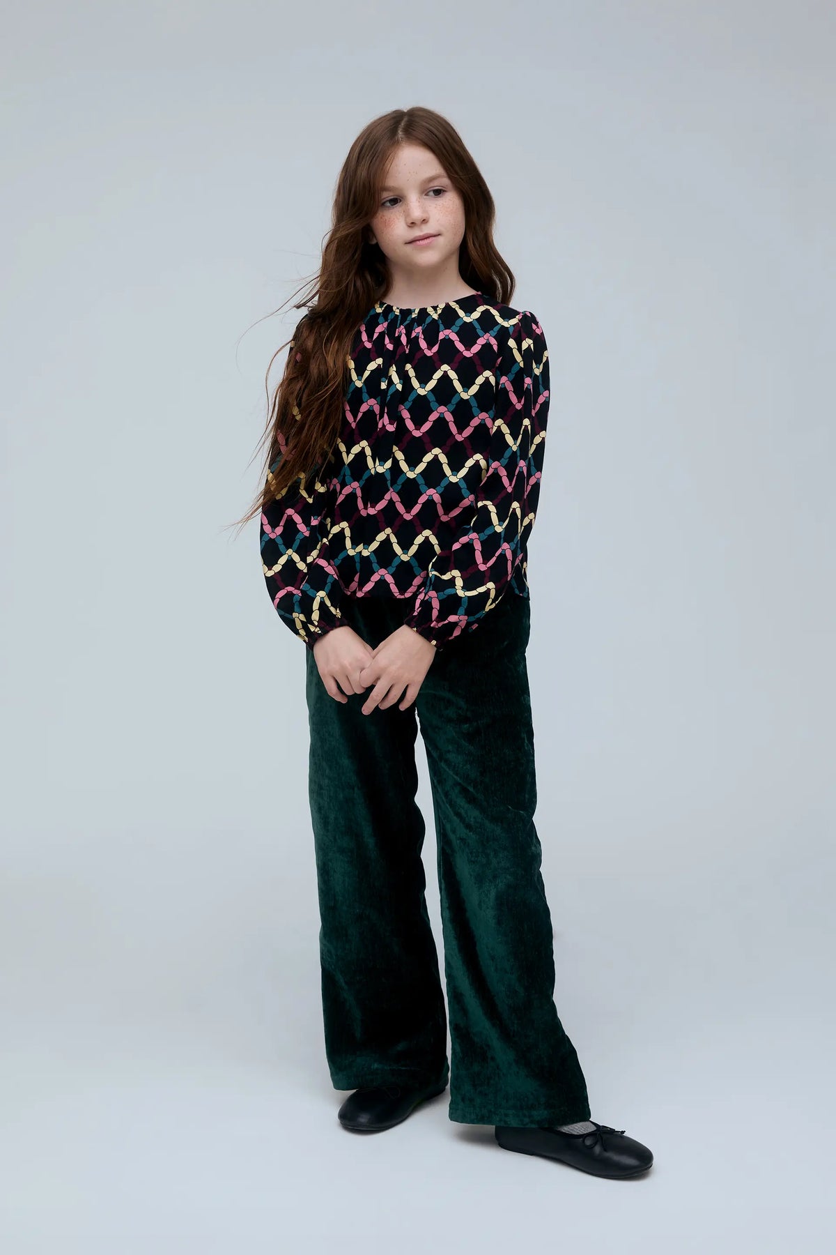 Top de niña con estampado Skein