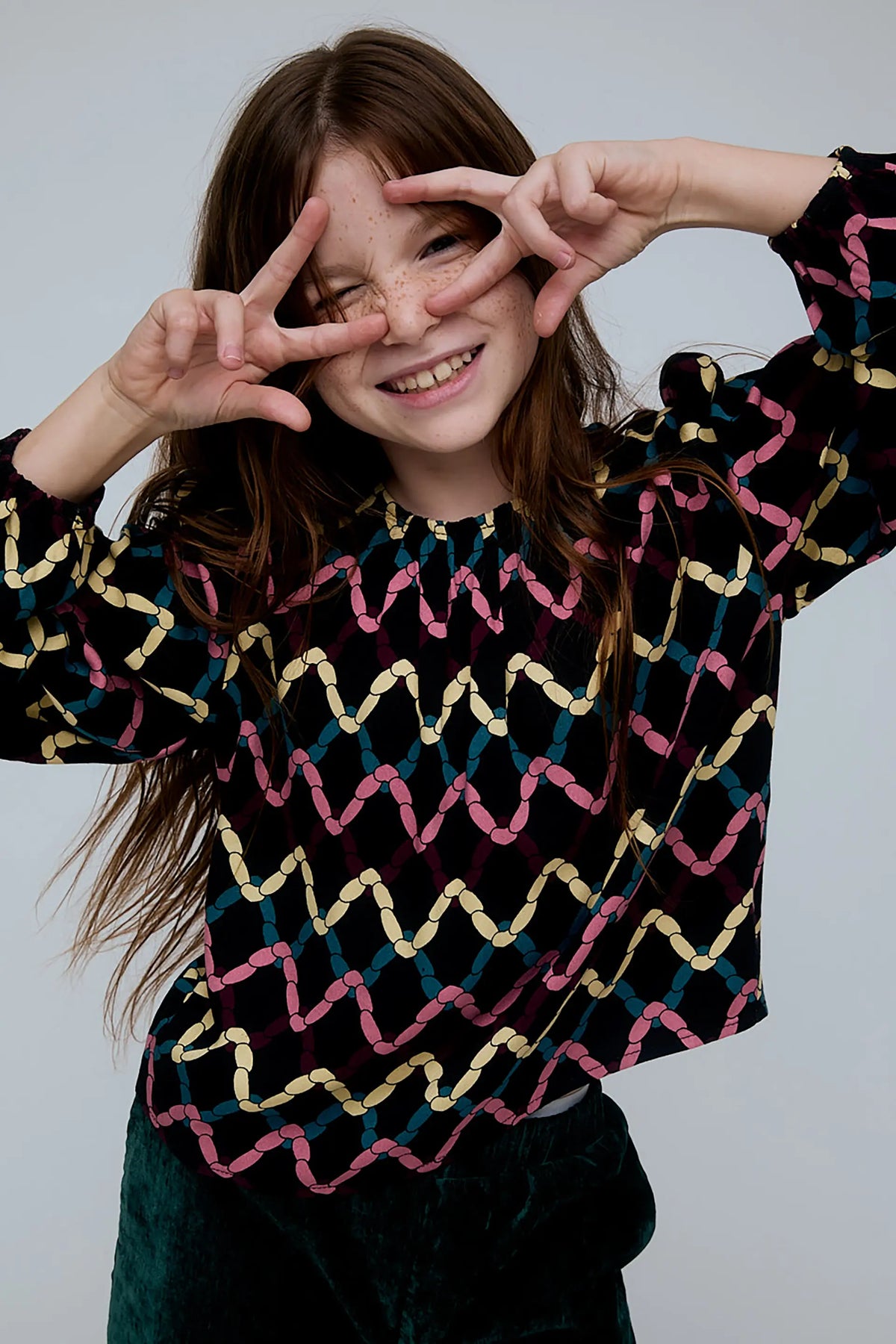 Top de niña con estampado Skein