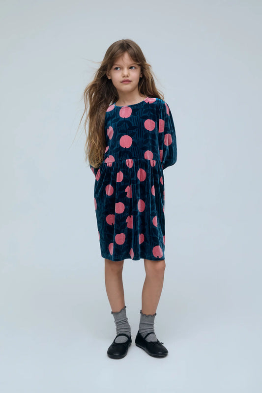 Vestido corto de niña con estampado Lychee