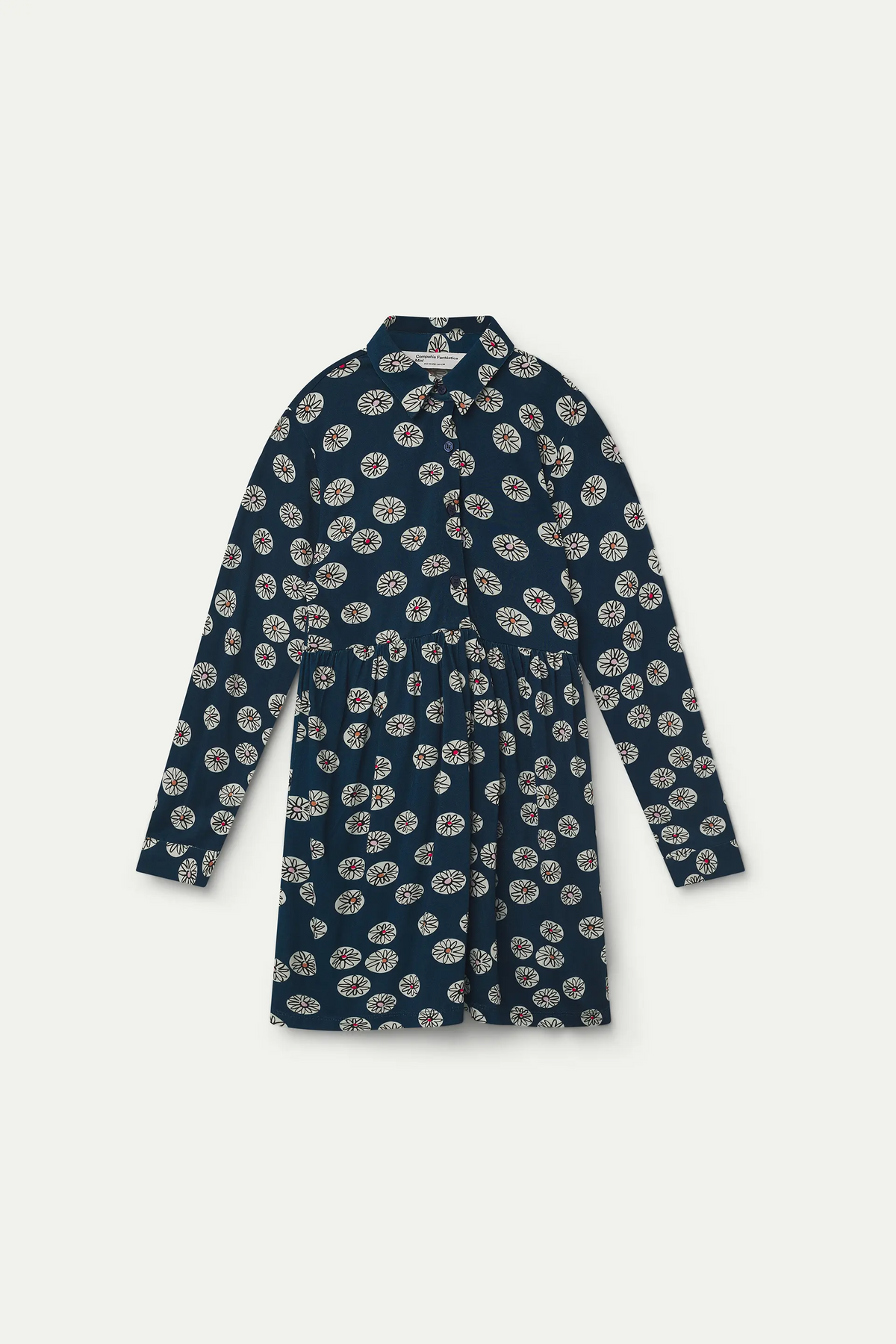 Vestido corto de niña con estampado Carthamus
