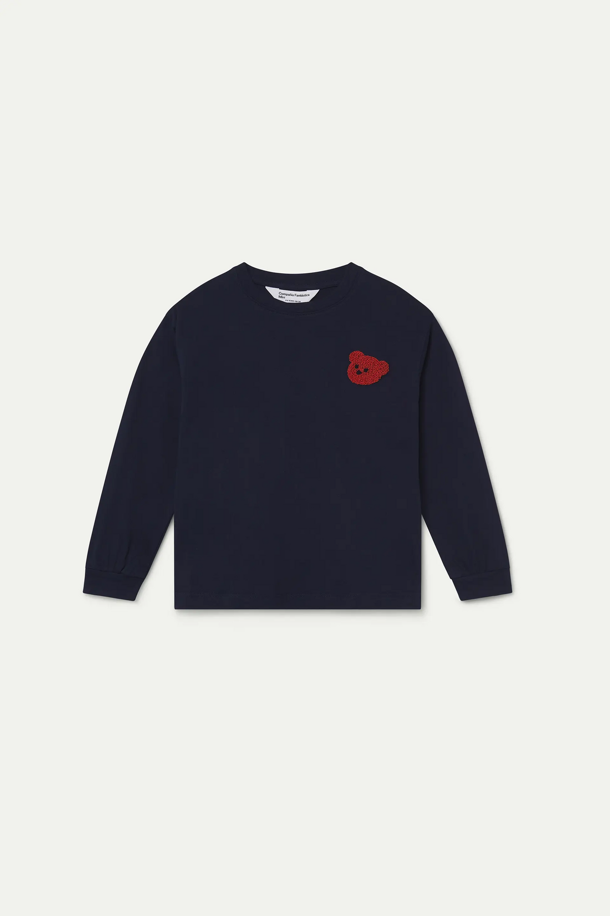 Camiseta 100% algodón de niña con parche de oso